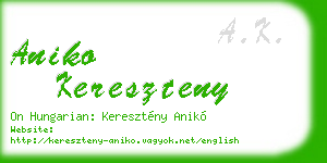 aniko kereszteny business card
